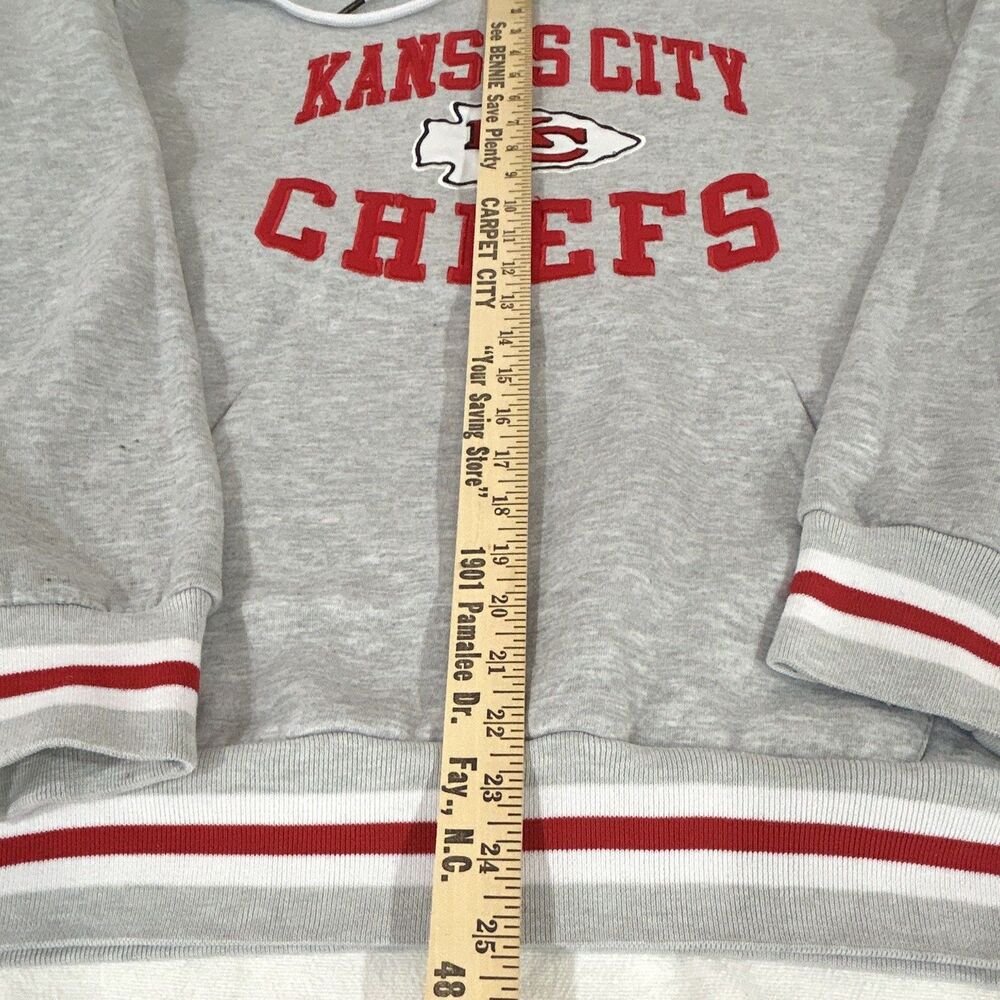 NFL Team Apparel Kansas City Chiefs Gray Pullover Hoodie Sweatshirt XL - Picture 2 of 11